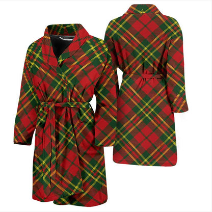 Plaid Holiday Pattern Print Design A01 Men Bathrobe-JORJUNE.COM