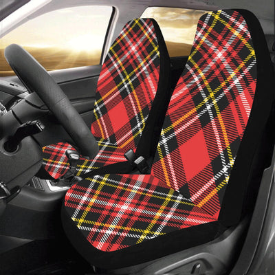 Plaid Red Pattern Print Design A03 Car Seat Covers (Set of 2)-JORJUNE.COM