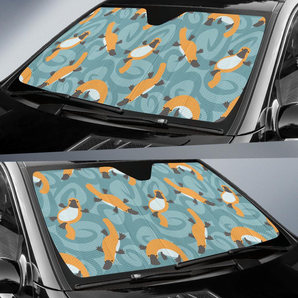 Platypus Pattern Print Design A01 Car Sun Shades-JORJUNE.COM