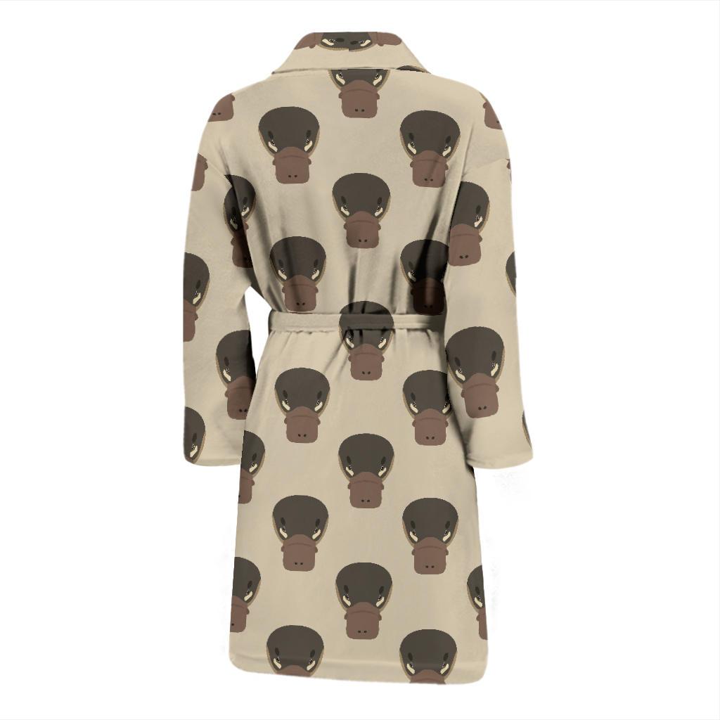 Platypus Pattern Print Design A03 Men Bathrobe-JORJUNE.COM