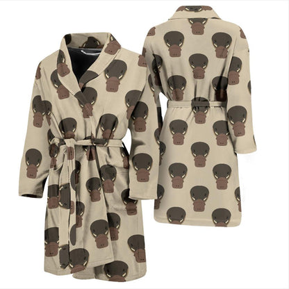Platypus Pattern Print Design A03 Men Bathrobe-JORJUNE.COM