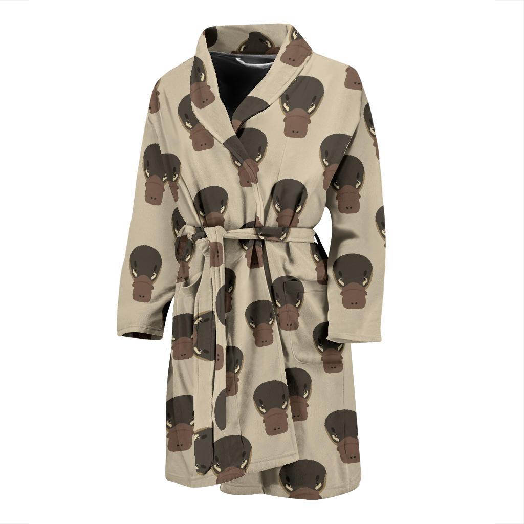 Platypus Pattern Print Design A03 Men Bathrobe-JORJUNE.COM