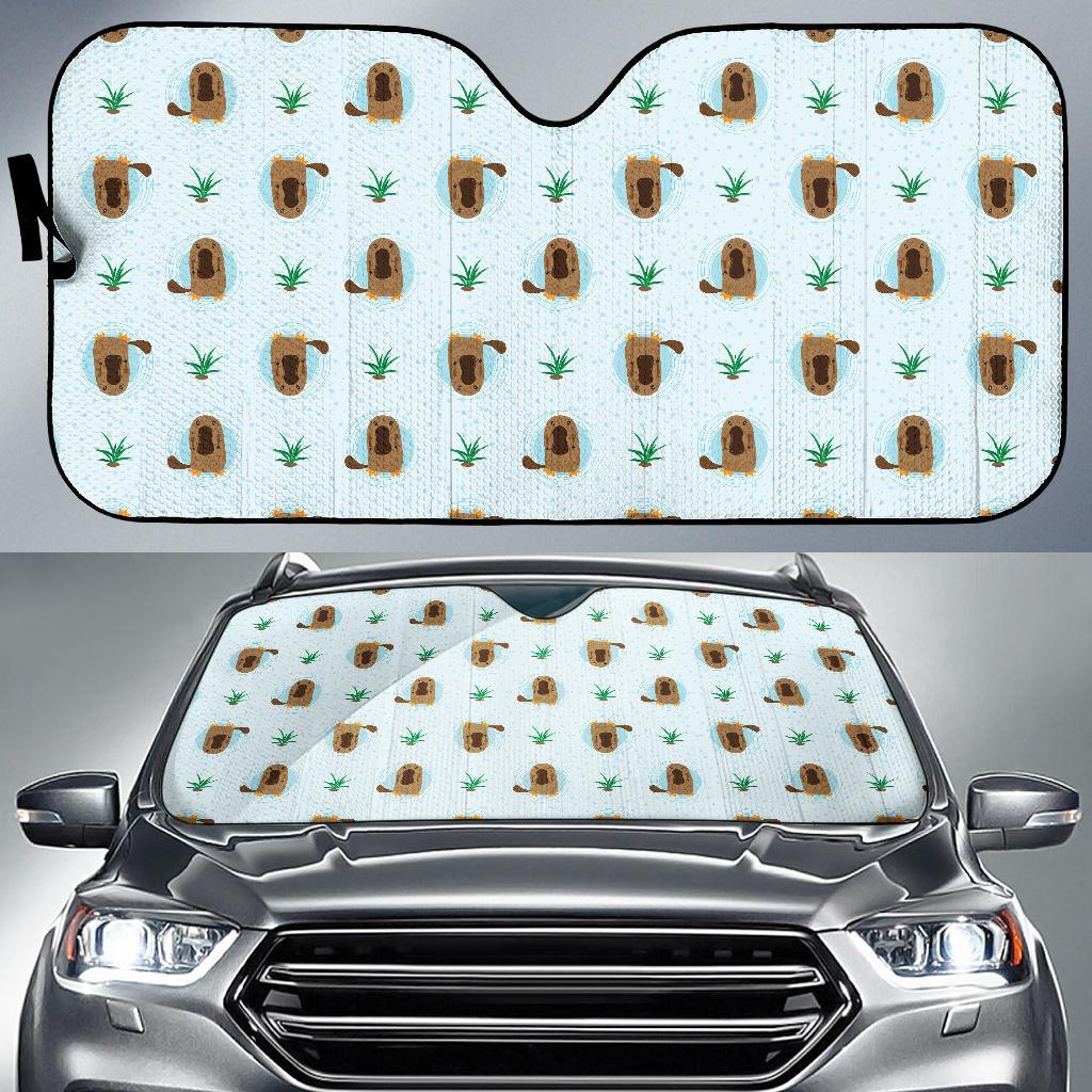 Platypus Pattern Print Design A04 Car Sun Shades-JORJUNE.COM