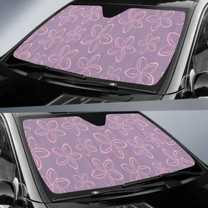 Plumeria Pattern Print Design A01 Car Sun Shades-JORJUNE.COM