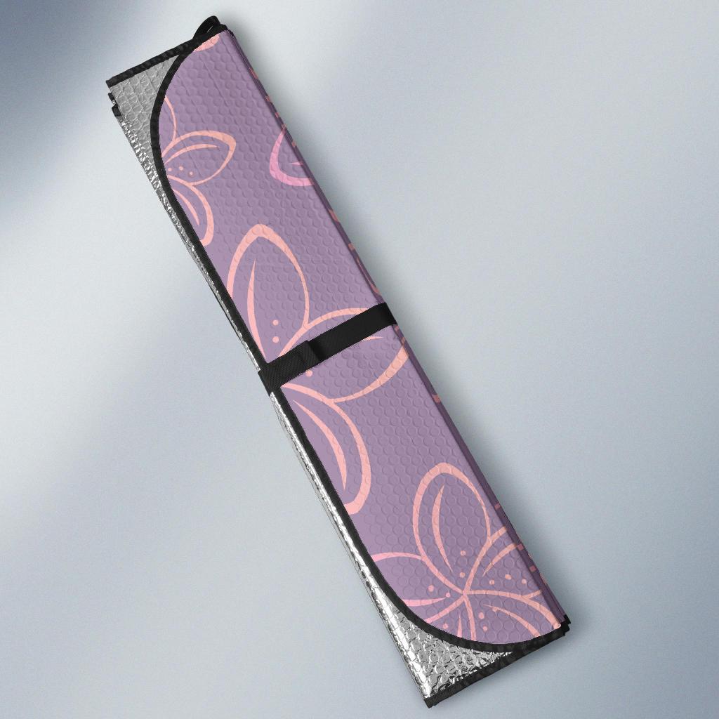 Plumeria Pattern Print Design A01 Car Sun Shades-JORJUNE.COM