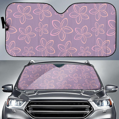 Plumeria Pattern Print Design A01 Car Sun Shades-JORJUNE.COM