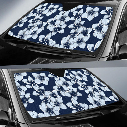 Plumeria Pattern Print Design A02 Car Sun Shades-JORJUNE.COM