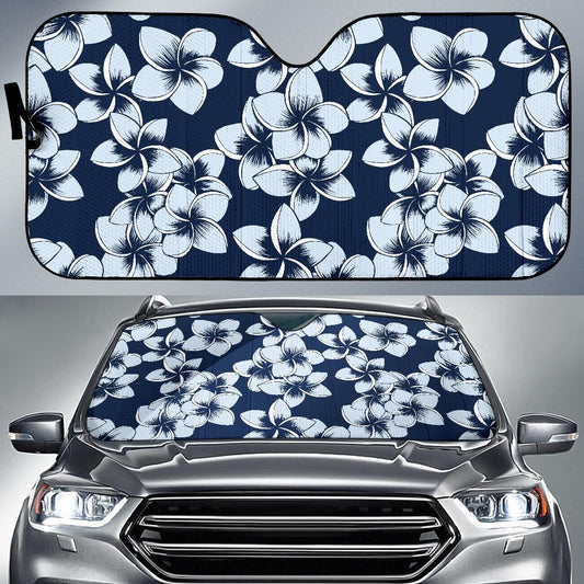 Plumeria Pattern Print Design A02 Car Sun Shades-JORJUNE.COM