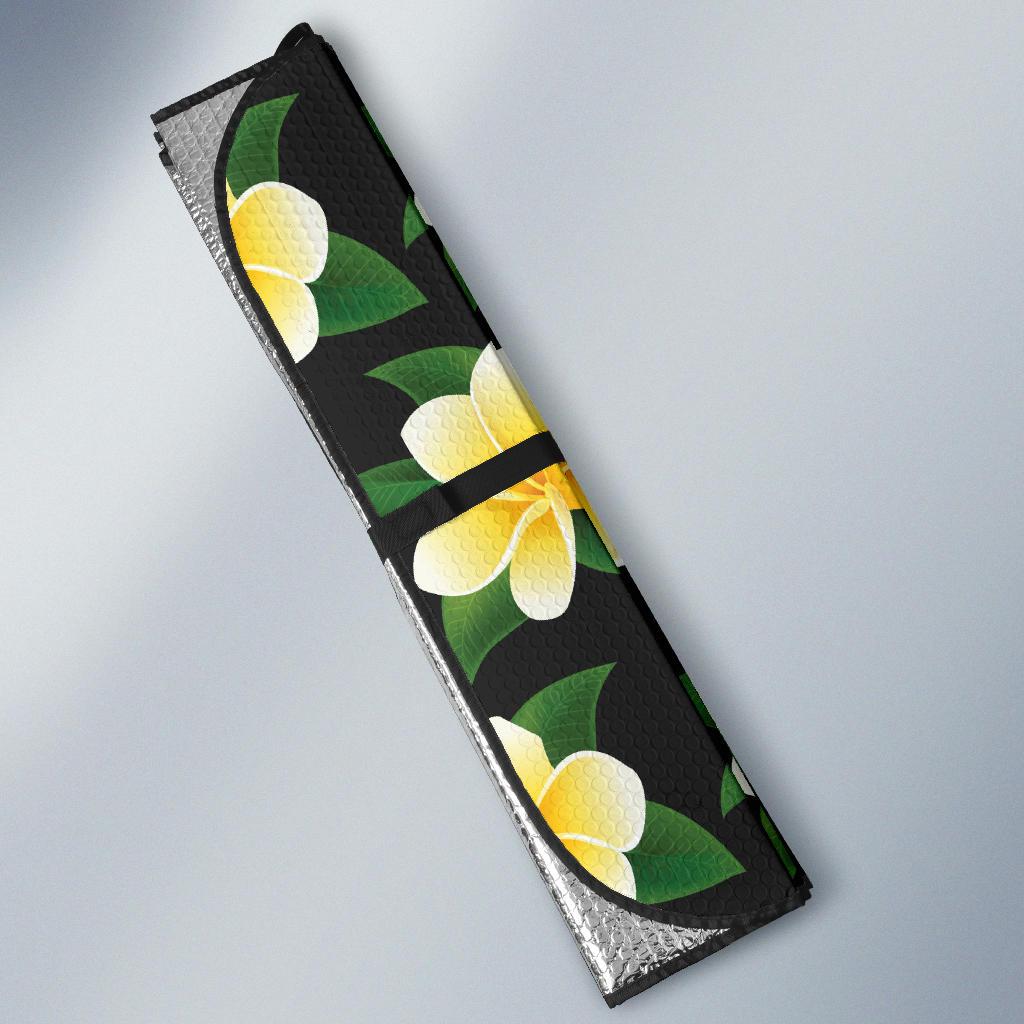 Plumeria Pattern Print Design A03 Car Sun Shades-JORJUNE.COM