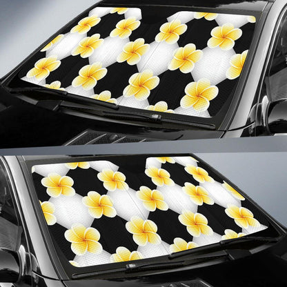 Plumeria Pattern Print Design A04 Car Sun Shades-JORJUNE.COM