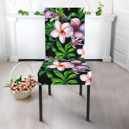 Plumeria Pattern Print Design PM01 Dining Chair Slipcover-JORJUNE.COM