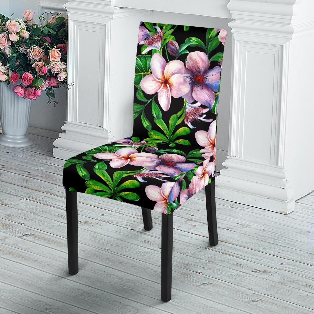 Plumeria Pattern Print Design PM01 Dining Chair Slipcover-JORJUNE.COM