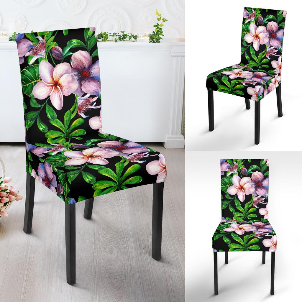 Plumeria Pattern Print Design PM01 Dining Chair Slipcover-JORJUNE.COM
