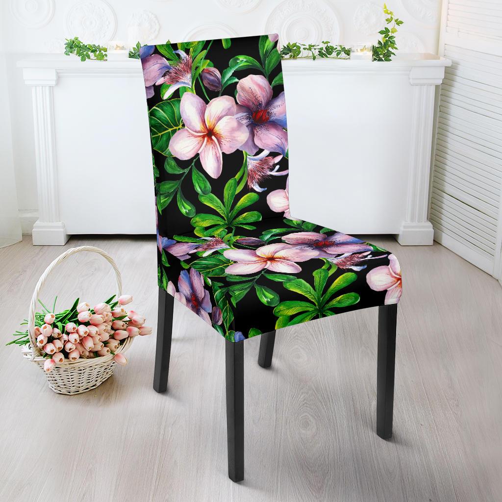 Plumeria Pattern Print Design PM01 Dining Chair Slipcover-JORJUNE.COM