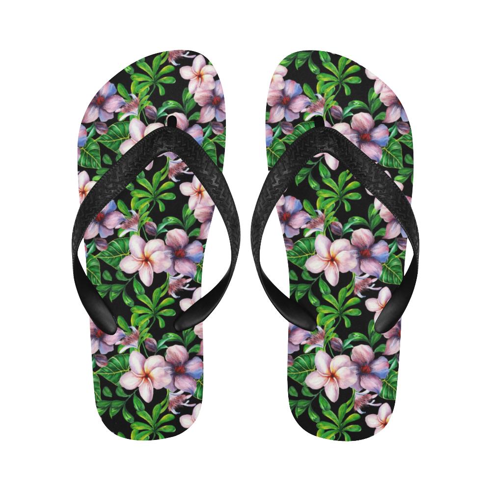 Plumeria Pattern Print Design PM01 Flip Flops-JorJune