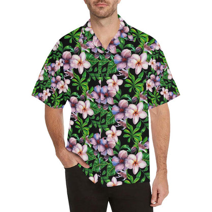 Plumeria Pattern Print Design PM01 Men Hawaiian Shirt-JorJune