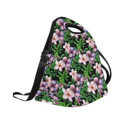 Plumeria Pattern Print Design PM01 Neoprene Lunch Bag-JorJune
