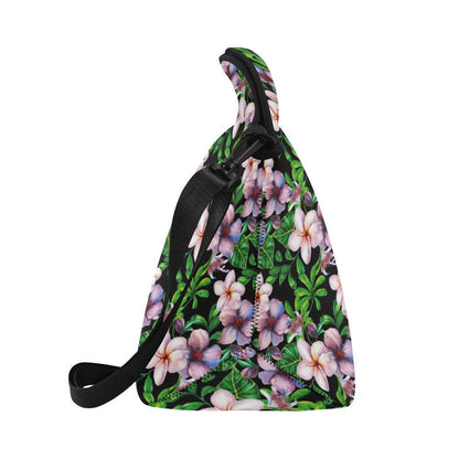 Plumeria Pattern Print Design PM01 Neoprene Lunch Bag-JorJune