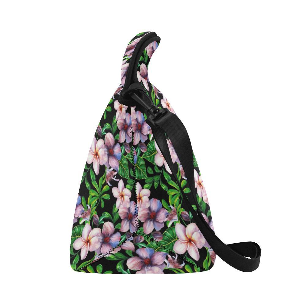 Plumeria Pattern Print Design PM01 Neoprene Lunch Bag-JorJune