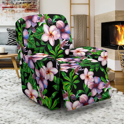 Plumeria Pattern Print Design PM01 Recliner Slipcover-JORJUNE.COM