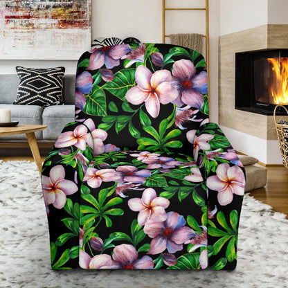 Plumeria Pattern Print Design PM01 Recliner Slipcover-JORJUNE.COM