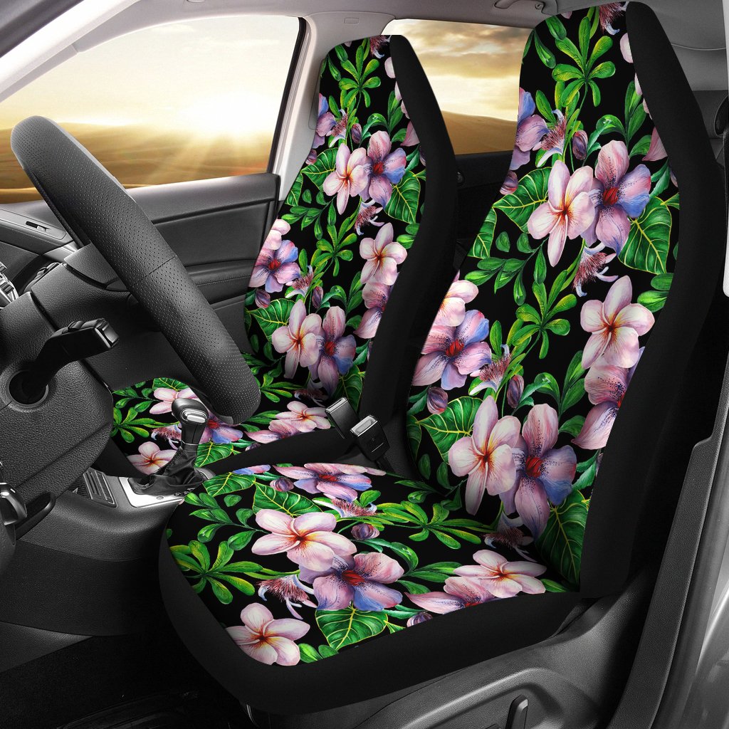 Plumeria Pattern Print Design PM01 Universal Fit Car Seat Covers-JorJune