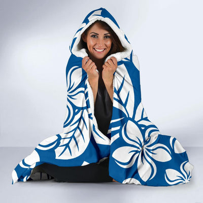 Plumeria Pattern Print Design PM013 Hooded Blanket-JORJUNE.COM