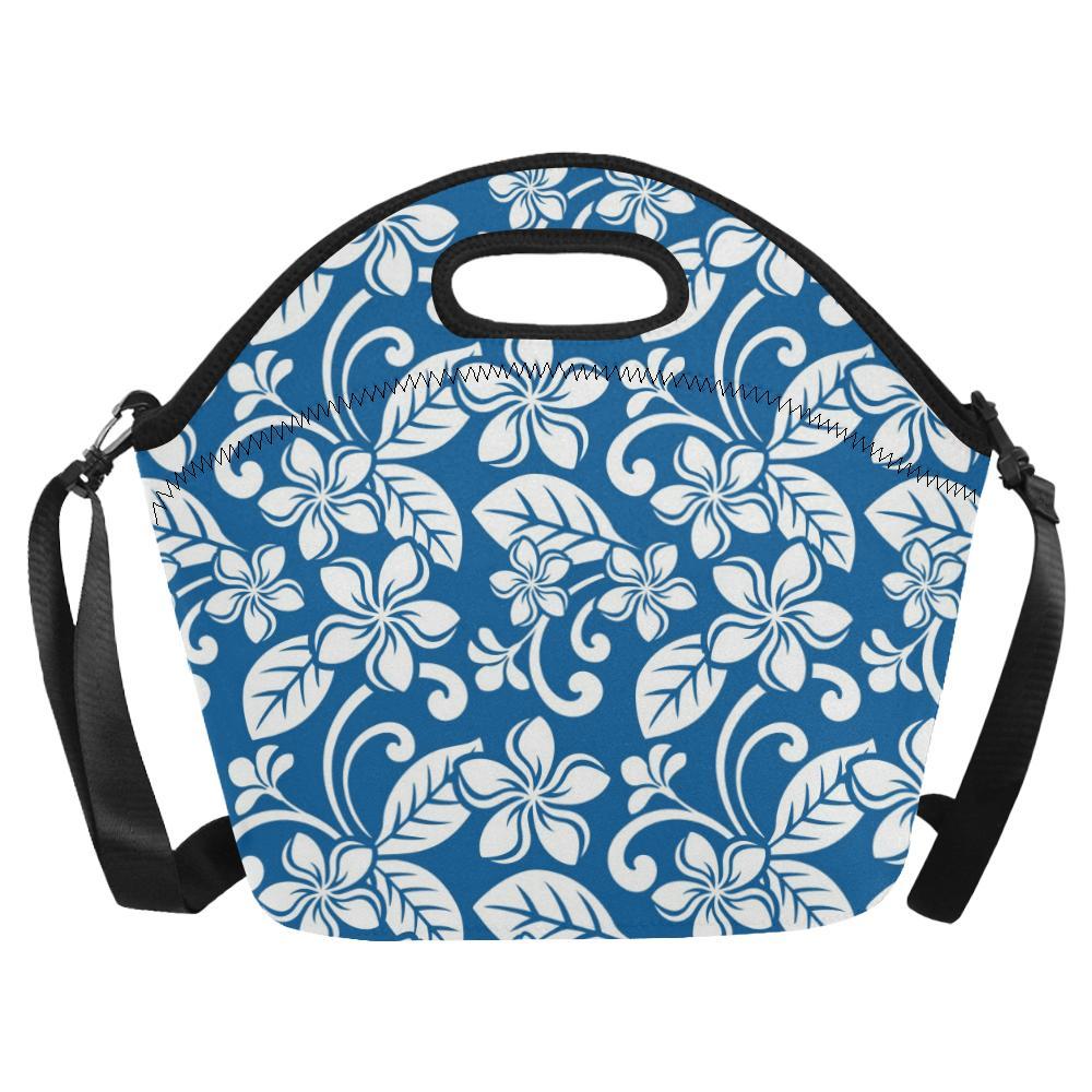 Plumeria Pattern Print Design PM013 Neoprene Lunch Bag-JorJune