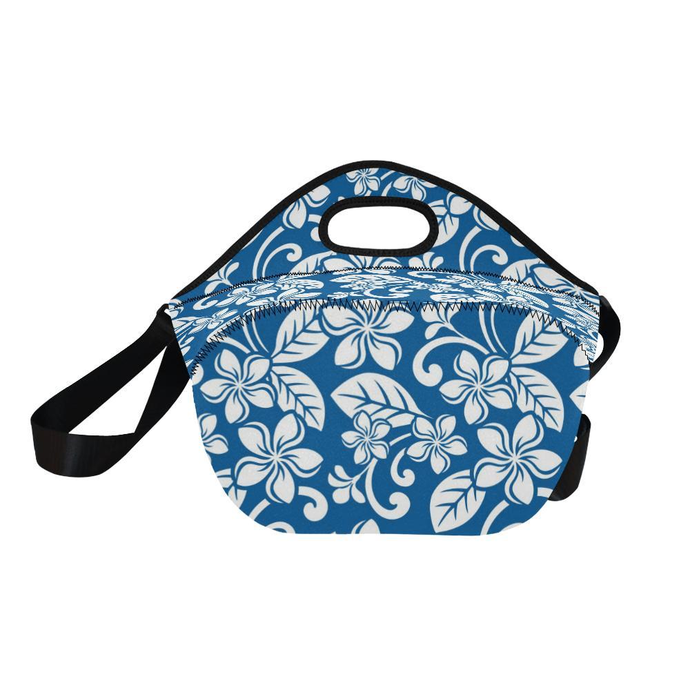 Plumeria Pattern Print Design PM013 Neoprene Lunch Bag-JorJune