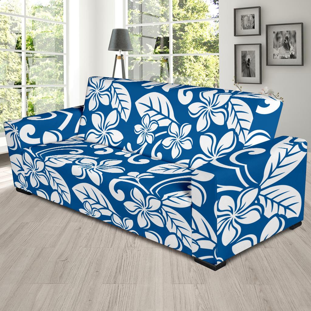 Plumeria Pattern Print Design PM013 Sofa Slipcover-JORJUNE.COM