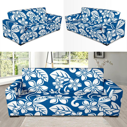 Plumeria Pattern Print Design PM013 Sofa Slipcover-JORJUNE.COM