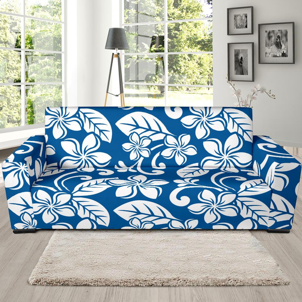Plumeria Pattern Print Design PM013 Sofa Slipcover-JORJUNE.COM