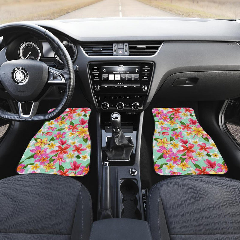 Plumeria Pattern Print Design PM014 Car Floor Mats-JORJUNE.COM