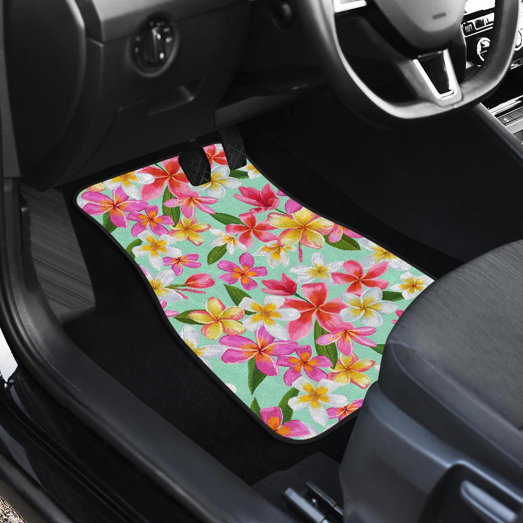 Plumeria Pattern Print Design PM014 Car Floor Mats-JORJUNE.COM
