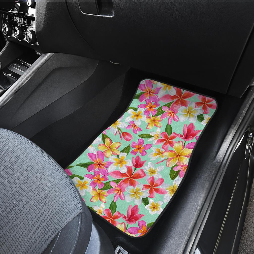 Plumeria Pattern Print Design PM014 Car Floor Mats-JORJUNE.COM
