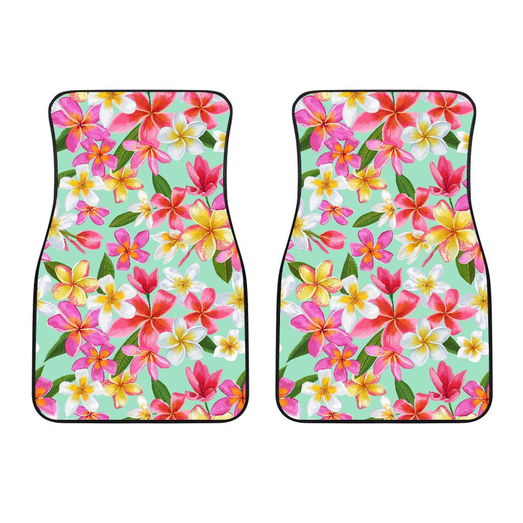 Plumeria Pattern Print Design PM014 Car Floor Mats-JORJUNE.COM