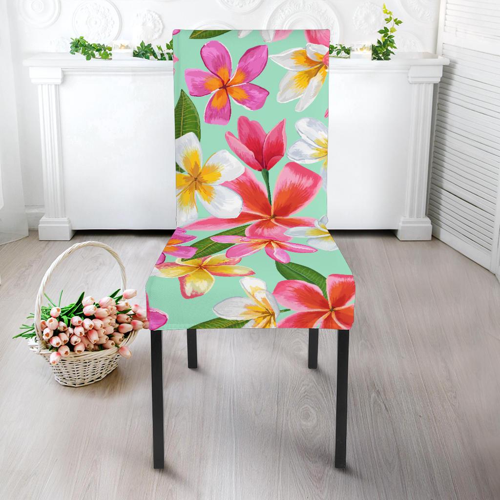 Plumeria Pattern Print Design PM014 Dining Chair Slipcover-JORJUNE.COM