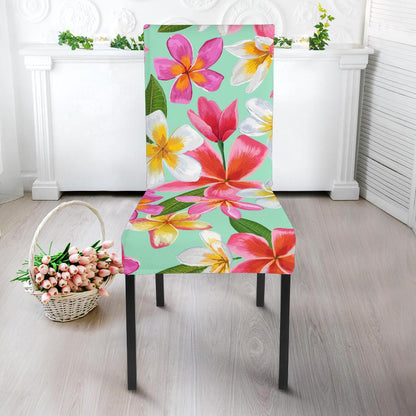 Plumeria Pattern Print Design PM014 Dining Chair Slipcover-JORJUNE.COM