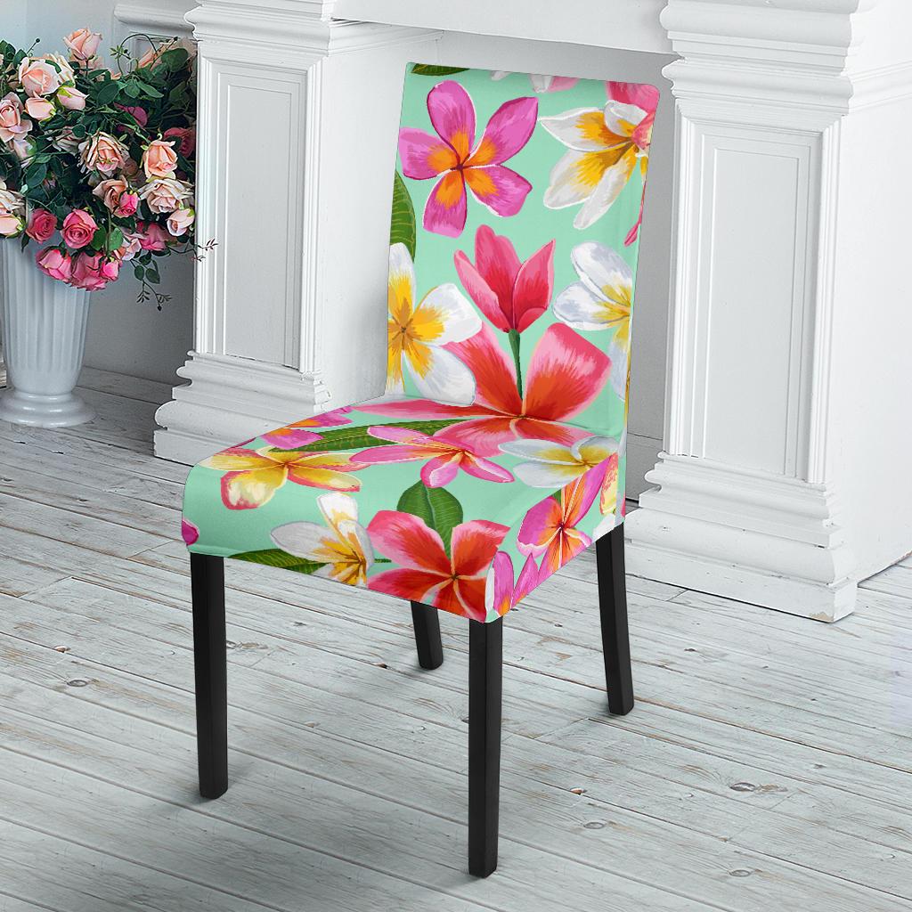 Plumeria Pattern Print Design PM014 Dining Chair Slipcover-JORJUNE.COM