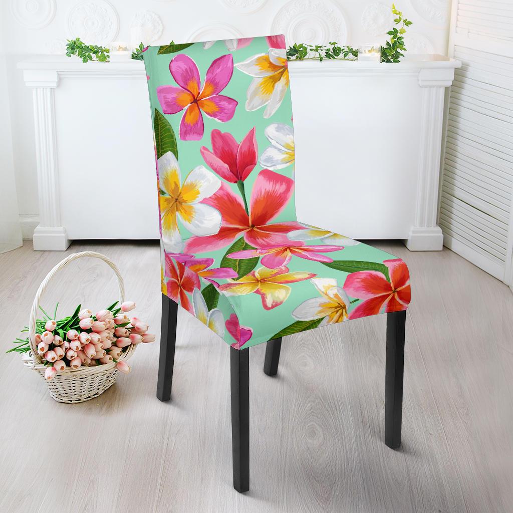 Plumeria Pattern Print Design PM014 Dining Chair Slipcover-JORJUNE.COM