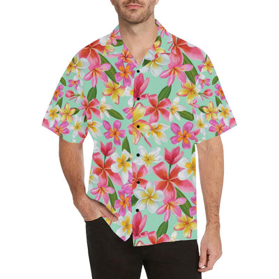 Plumeria Pattern Print Design PM014 Men Hawaiian Shirt-JorJune