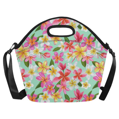 Plumeria Pattern Print Design PM014 Neoprene Lunch Bag-JorJune