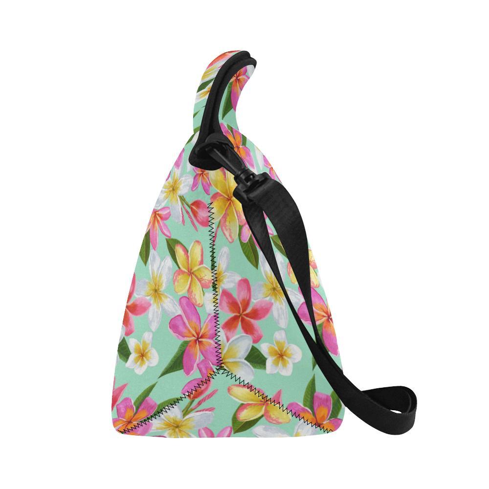 Plumeria Pattern Print Design PM014 Neoprene Lunch Bag-JorJune