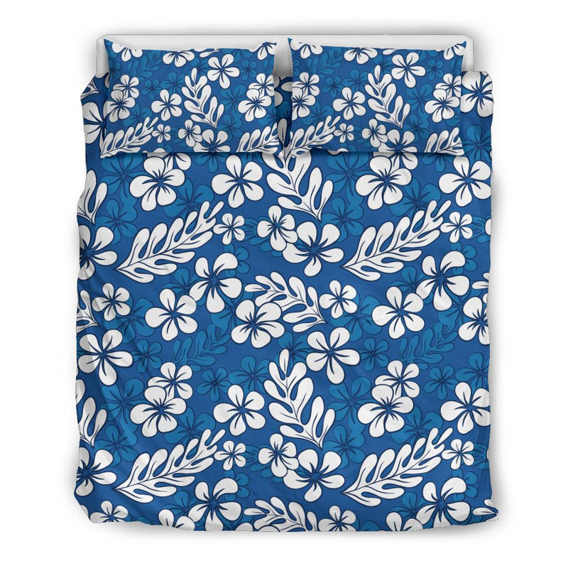 Plumeria Pattern Print Design PM015 Duvet Cover Bedding Set-JORJUNE.COM