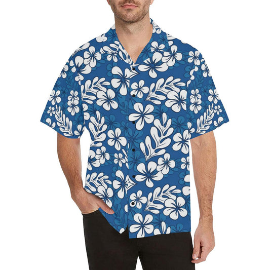 Plumeria Pattern Print Design PM015 Men Hawaiian Shirt-JorJune