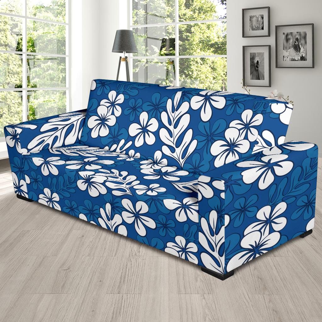 Plumeria Pattern Print Design PM015 Sofa Slipcover-JORJUNE.COM