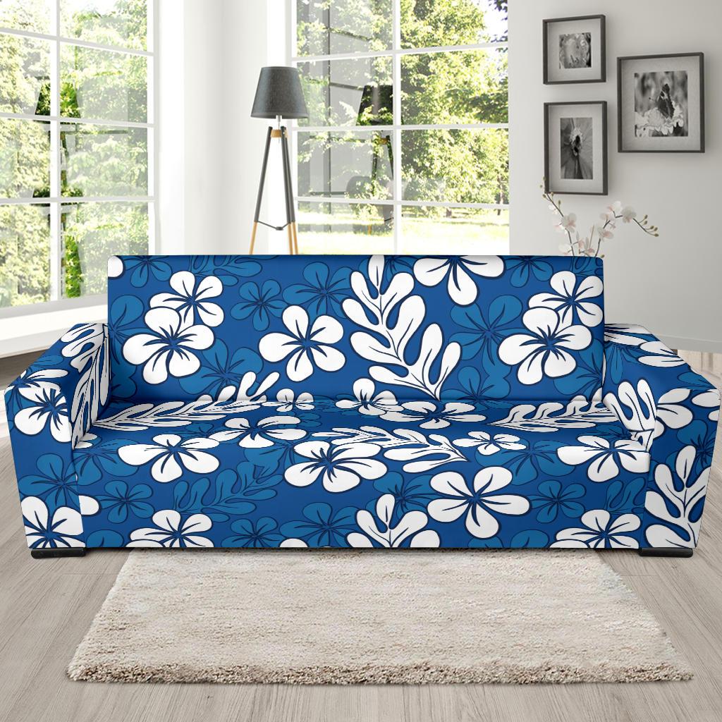 Plumeria Pattern Print Design PM015 Sofa Slipcover-JORJUNE.COM