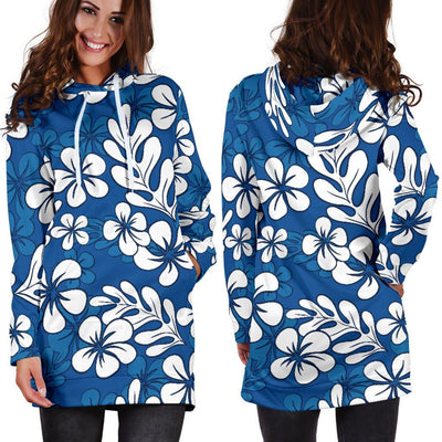 Plumeria Pattern Print Design PM015 Women Hoodie Dress