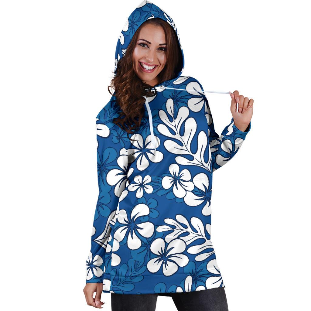 Plumeria Pattern Print Design PM015 Women Hoodie Dress