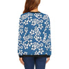 Plumeria Pattern Print Design PM015 Women Long Sleeve Sweatshirt-JorJune